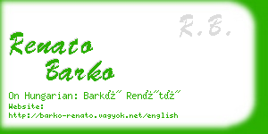 renato barko business card